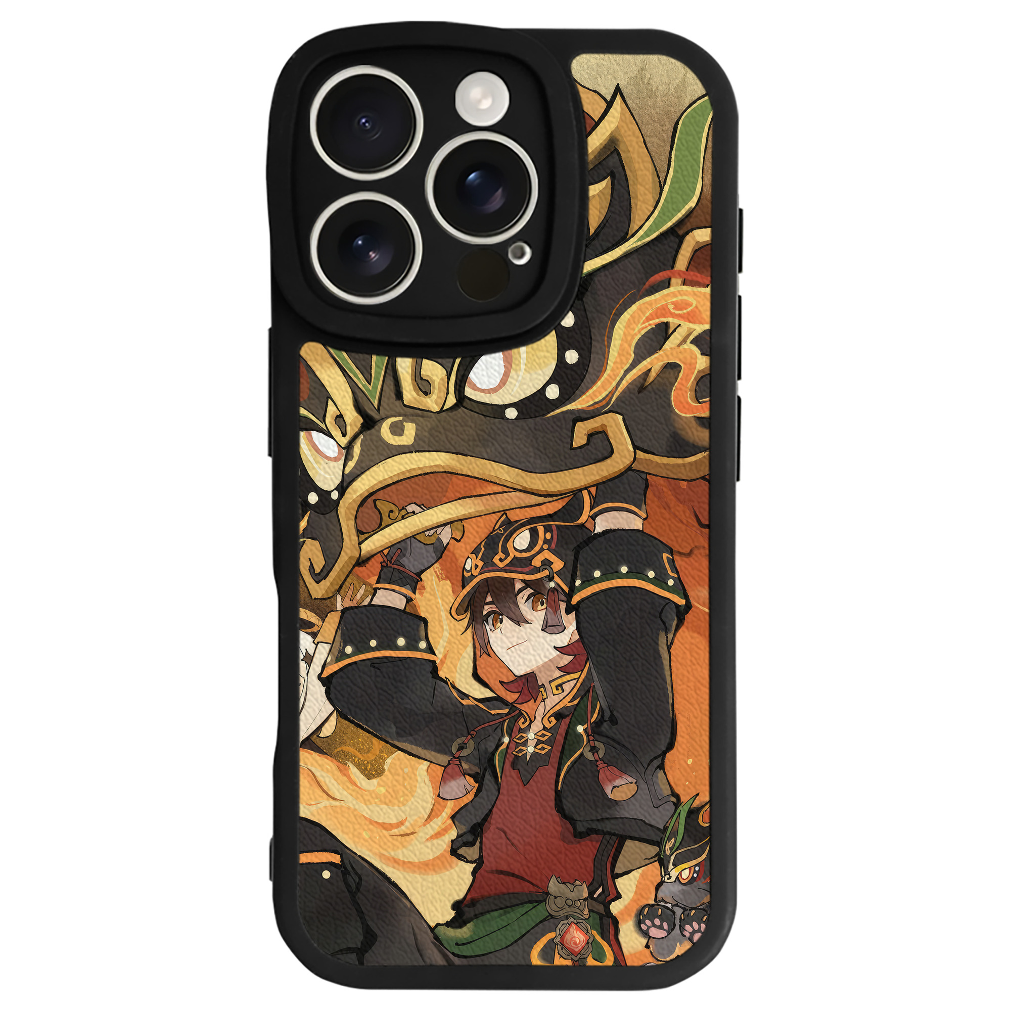 げんし神 genshin 【iPhone 16シリーズ対応】シリコンスマホケース（レザー調） 材質：シリコン